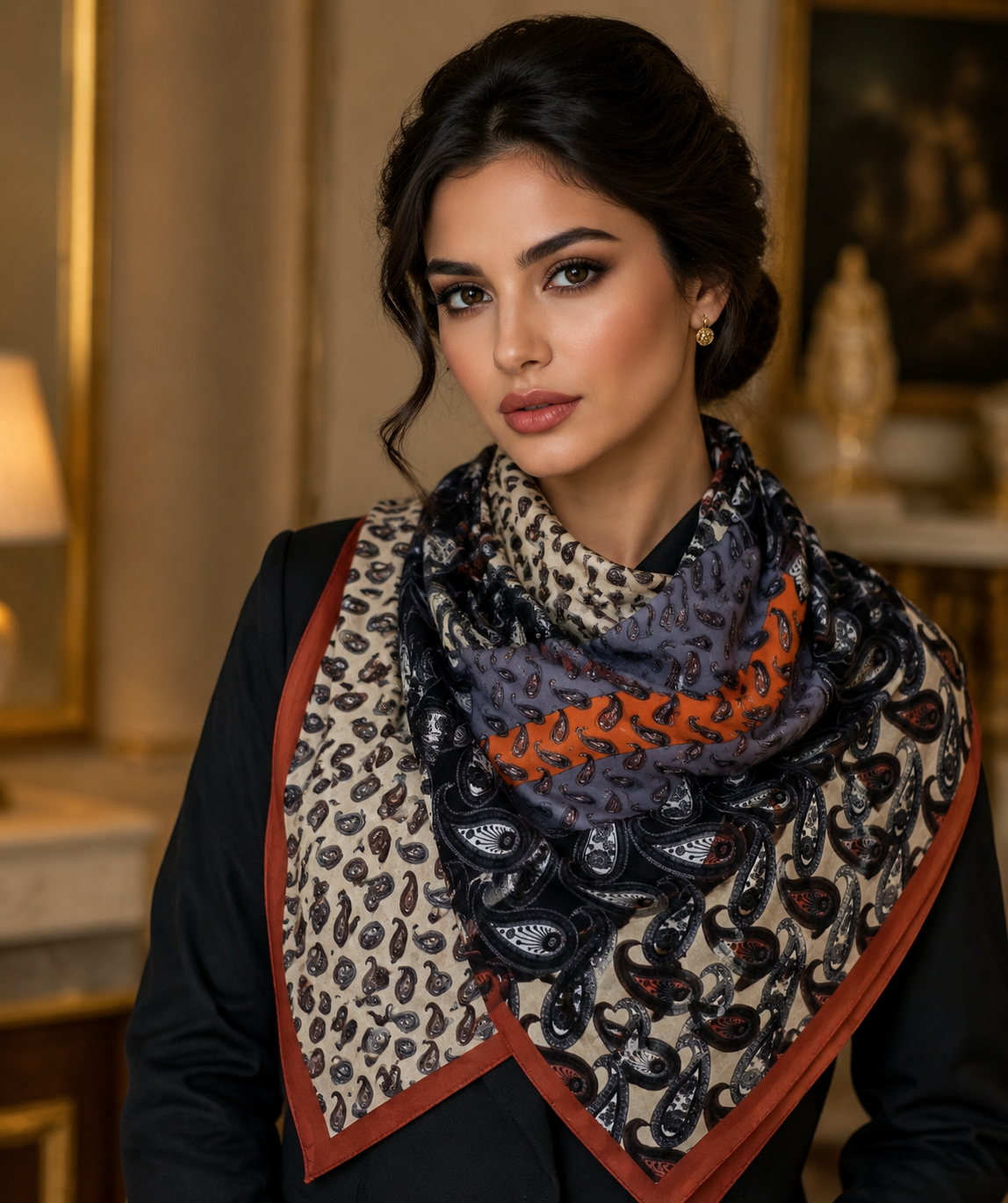 شال نخی زنانه دخترانه سیااسکارف وارداتی